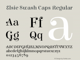 Elsie Swash Caps Regular Version 1.001 Font Sample