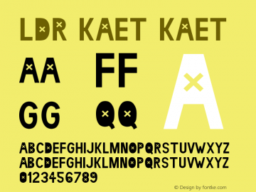 LDR KAET KAET Version 1.0 Font Sample