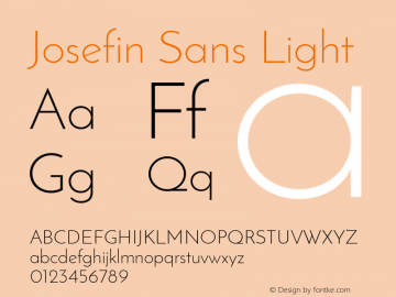 Josefin Sans Light Unknown图片样张