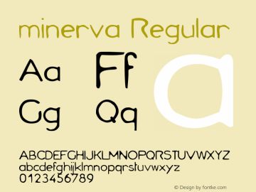 minerva Regular Macromedia Fontographer 4.1.5 16/7/03图片样张