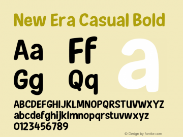 New Era Casual Bold v1.1 - 1/20/2012 Font Sample