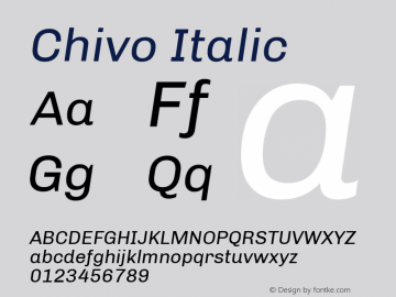 Chivo Italic 1.000图片样张
