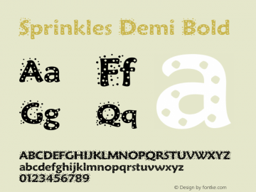 Sprinkles Demi Bold 1 Font Sample