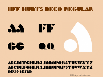 HFF Hunts Deco Regular Version 1.000 Font Sample