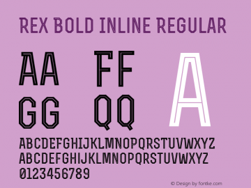 Rex Bold Inline Regular Version 1.000图片样张