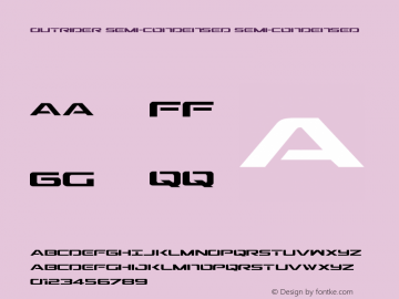 Outrider Semi-Condensed Semi-Condensed 001.000 Font Sample