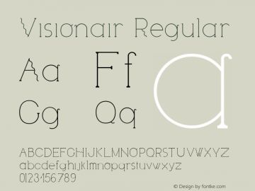 Visionair Regular Version 1.0图片样张