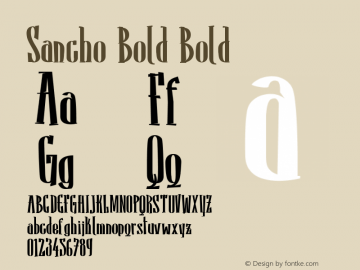 Sancho Bold Bold Version 1.001;PS 001.001;hot Font Sample