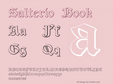Salterio Book Version 2.003 2012 Font Sample