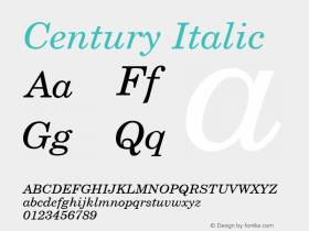 Century Italic Rev. 002.02图片样张