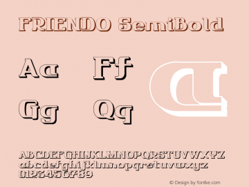 FRIENDO SemiBold Unknown Font Sample