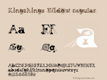 Kingthings Widow regular 1.0 Font Sample