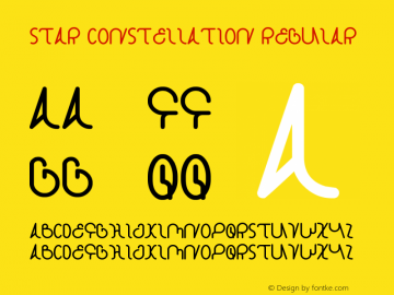 star constellation Regular Version 1.00 March 24, 2012, initial release Font Sample