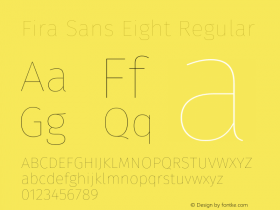 Fira Sans Eight Regular Version 4.106;PS 004.106;hotconv 1.0.70;makeotf.lib2.5.58329图片样张