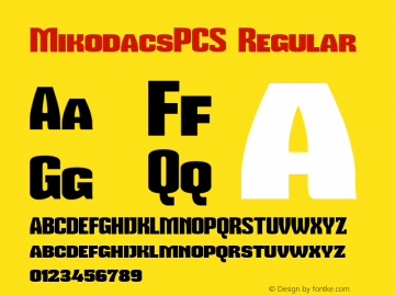 MikodacsPCS Regular Version 0.27 Font Sample