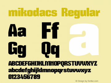 mikodacs Regular Version 0.27 Font Sample