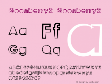 Goonberry2 Goonberry2 Unknown Font Sample