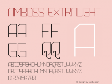 Amboss ExtraLight Unknown Font Sample