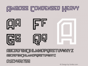 Amboss Condensed Heavy Unknown Font Sample