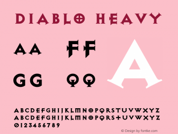 Diablo Heavy MaGiK Enterprises 1-23-97 Font Sample