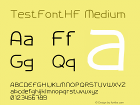 TestFontHF Medium Version 001.000 Font Sample