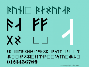 Runic Regular Unknown Font Sample