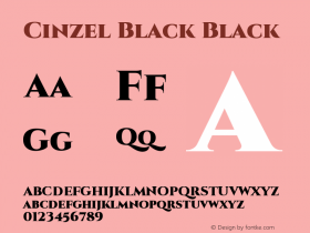 Cinzel Black Black Version 1.001;PS 001.001;hot Font Sample