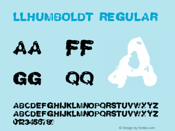 LLHumboldt Regular Fontographer 4.7 14.05.2012 FG4M­0000002545图片样张