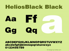 HeliosBlack Black Version 004.001 Font Sample