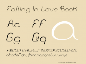 Falling In Love Book Version 1.00 May 21, 2012, i Font Sample