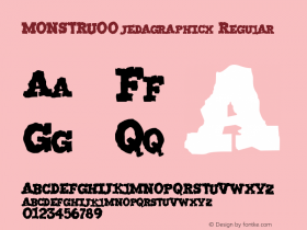 MONSTRUO-jedagraphicx Regular Unknown Font Sample