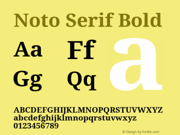 Noto Serif Bold Version 1.02图片样张