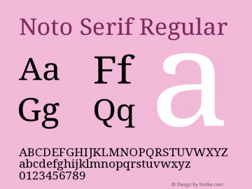Noto Serif Regular Version 1.04 uh图片样张