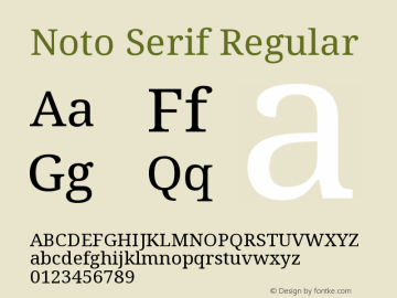 Noto Serif Regular Version 1.03 uh图片样张