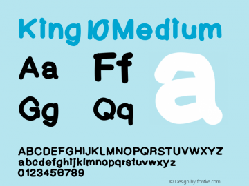 King Medium Version 001.000 Font Sample