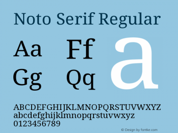 Noto Serif Regular Version 1.04 uh图片样张