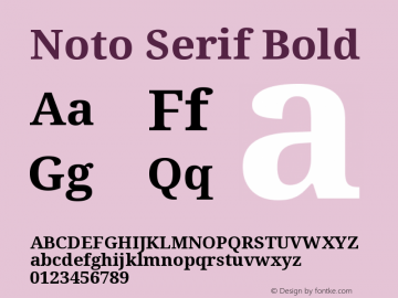Noto Serif Bold Version 1.04 uh图片样张