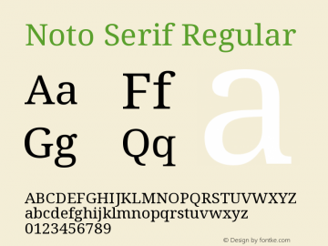 Noto Serif Regular Version 1.05 uh图片样张