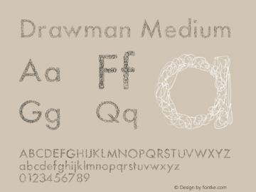 Drawman Medium Version 001.000 Font Sample