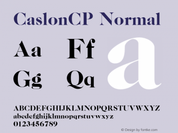 CaslonCP Normal Version 1.001图片样张