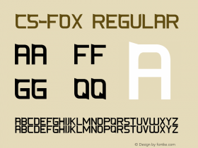 CS-Fox Regular Version 1.00 July 13, 2012, initial release图片样张