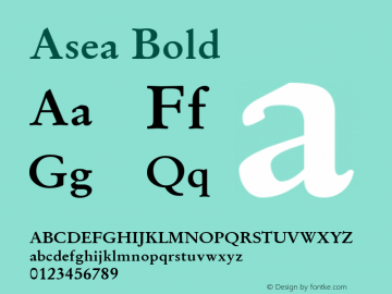 Asea Bold Version 6.31图片样张