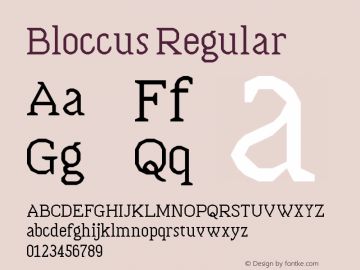 Bloccus Regular Version 1.0图片样张