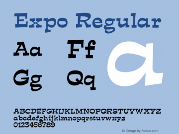 Expo Regular Unknown Font Sample