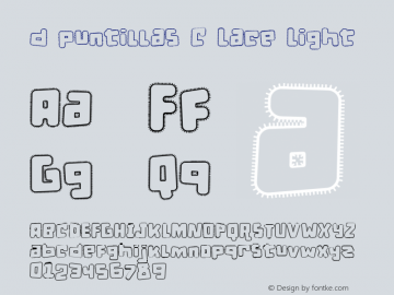 d puntillas C Lace Light Version 1.000 2012 initial release Font Sample