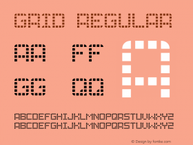 Grid Regular Unknown Font Sample