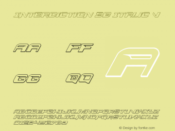 Interdiction 3D Italic V Version 1.0; 2012图片样张