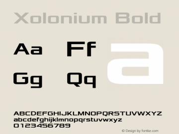 Xolonium Bold Version 2.0图片样张