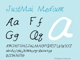 JustMai Medium Version 001.000 Font Sample