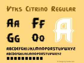 Vtks Citrino Regular Version 1.000 2012 initial release Font Sample